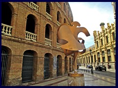 Plaza del Toros, bullfighting arena next to the station, built 1850-59.